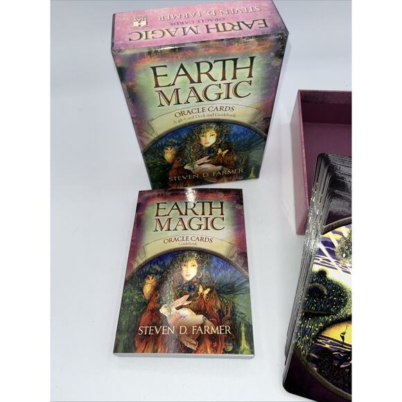 Earth Magic Oracle Cards : A 48-Card Deck and Guidebook by Steven D. Farmer... - Picture 1 of 4